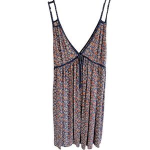 Xhilaration Womens Ditsy Floral Babydoll Dress Size M Y2K Hippie Boho Festival